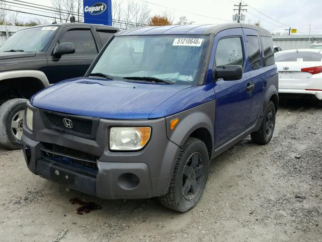 5J6YH28594L031592 - 2004 HONDA ELEMENT EX BLUE photo 2