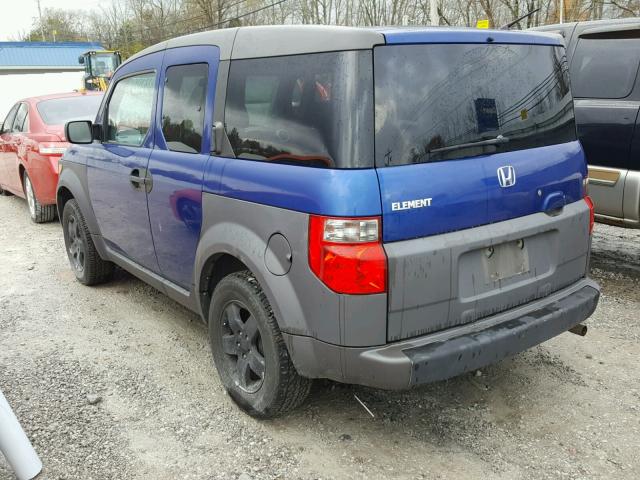 5J6YH28594L031592 - 2004 HONDA ELEMENT EX BLUE photo 3