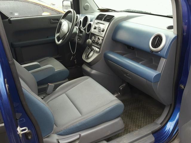 5J6YH28594L031592 - 2004 HONDA ELEMENT EX BLUE photo 5