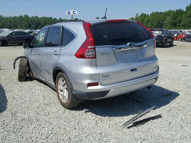 2HKRM3H71FH520394 - 2015 HONDA CR-V EXL SILVER photo 3