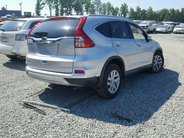 2HKRM3H71FH520394 - 2015 HONDA CR-V EXL SILVER photo 4