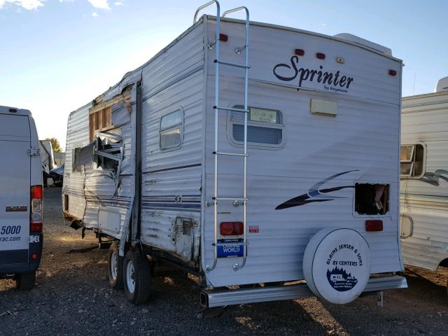 4YDT2492039263184 - 2003 KEYSTONE SPRINTER თეთრი ფოტო 3