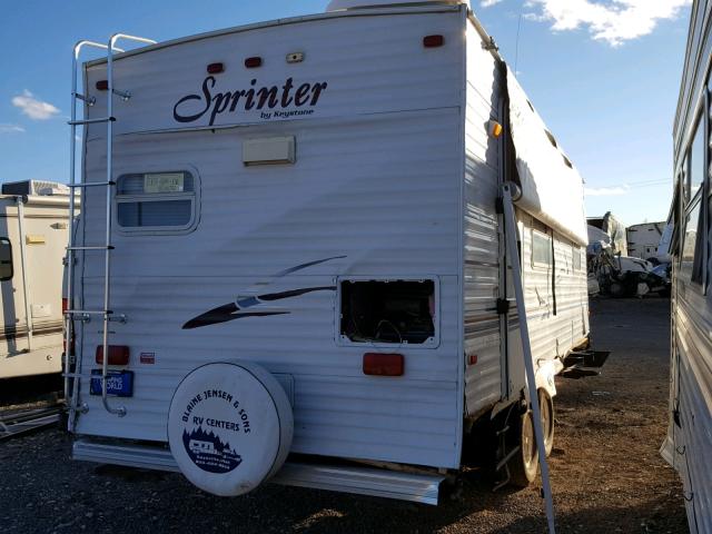 4YDT2492039263184 - 2003 KEYSTONE SPRINTER თეთრი ფოტო 4