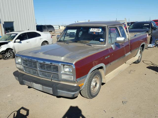 3B7HE13Y7NM536511 - 1992 DODGE D-SERIES D TWO TONE photo 2