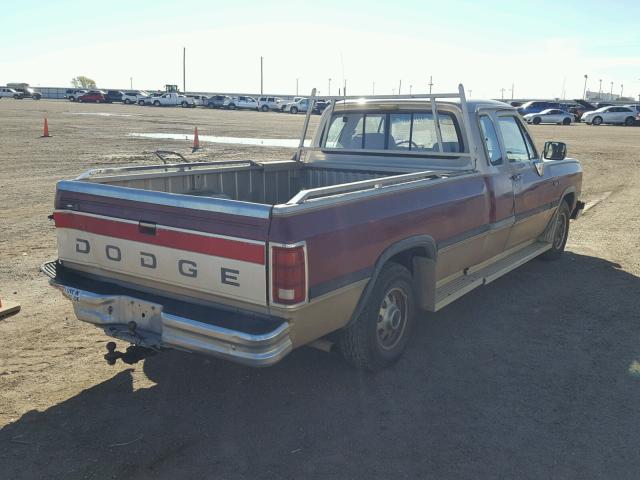 3B7HE13Y7NM536511 - 1992 DODGE D-SERIES D TWO TONE photo 4