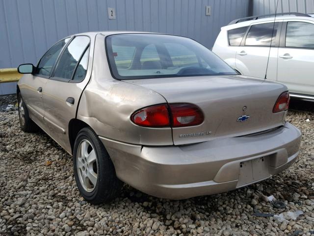 1G1JF5245Y7240561 - 2000 CHEVROLET CAVALIER L TAN photo 3