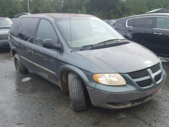 1D4GP25373B101394 - 2003 DODGE CARAVAN SE GREEN photo 1