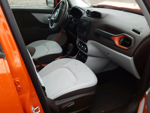 ZACCJBBB8HPF73335 - 2017 JEEP RENEGADE L ORANGE photo 5