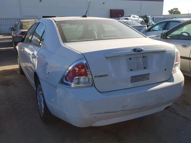 3FAHP06Z69R205040 - 2009 FORD FUSION S WHITE photo 3