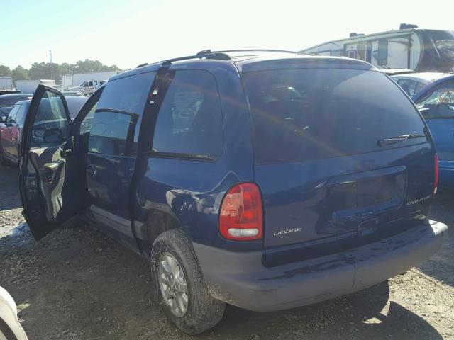 2B4GP45RXYR825583 - 2000 DODGE CARAVAN SE BLUE photo 3