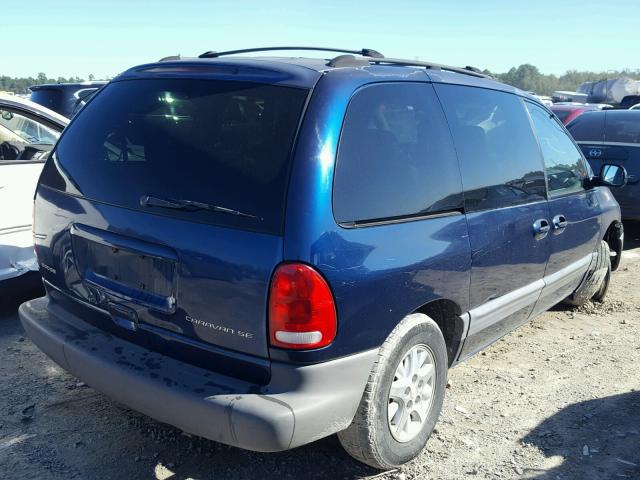 2B4GP45RXYR825583 - 2000 DODGE CARAVAN SE BLUE photo 4