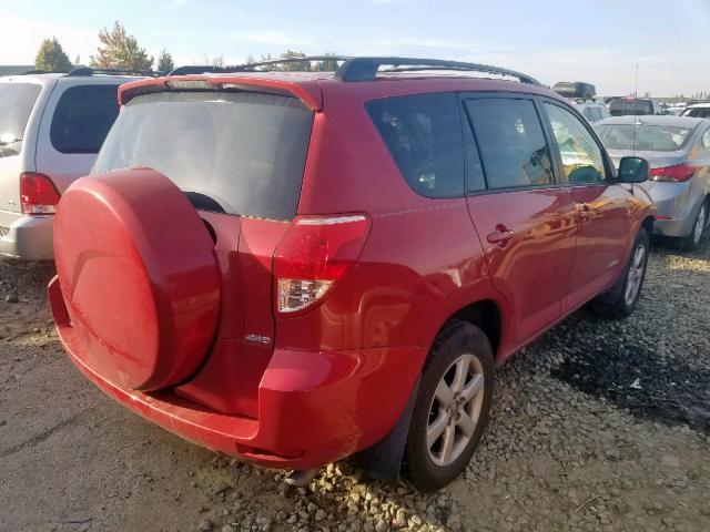 JTMBK31V875031914 - 2007 TOYOTA RAV4 LIMIT RED photo 4