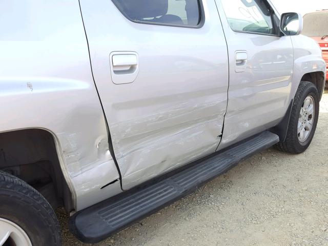 2HJYK16537H543477 - 2007 HONDA RIDGELINE SILVER photo 9