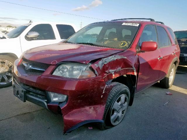 2HNYD18293H501014 - 2003 ACURA MDX RED photo 2