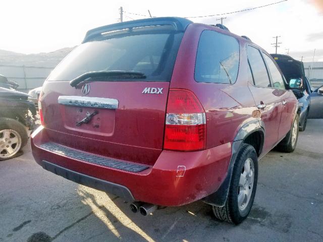 2HNYD18293H501014 - 2003 ACURA MDX RED photo 4