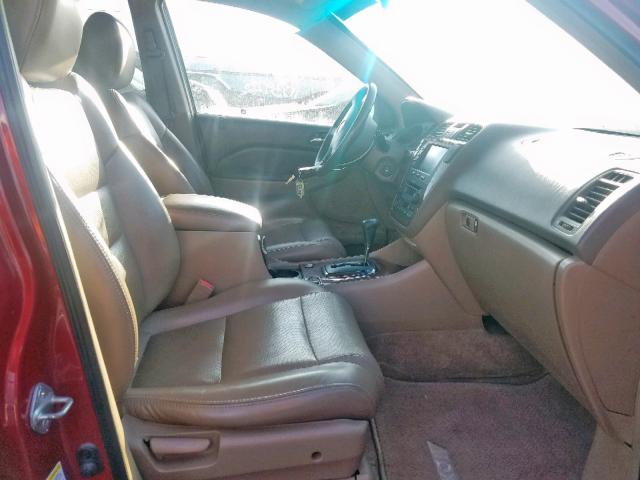 2HNYD18293H501014 - 2003 ACURA MDX RED photo 5