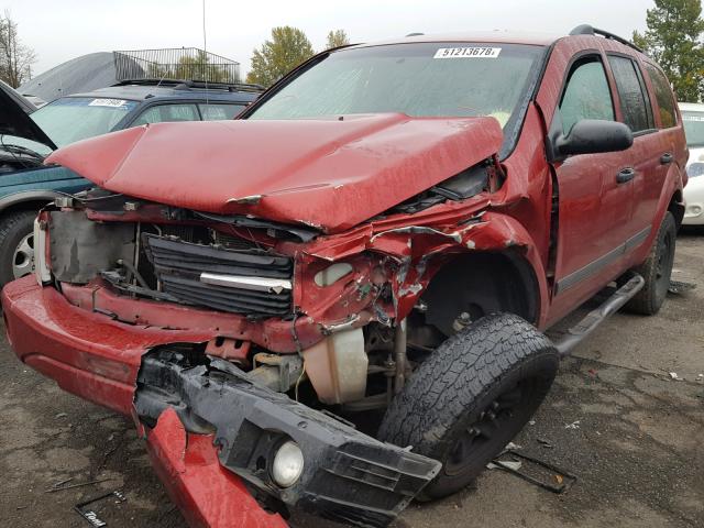 1D4HB48N86F146689 - 2006 DODGE DURANGO SL MAROON photo 2