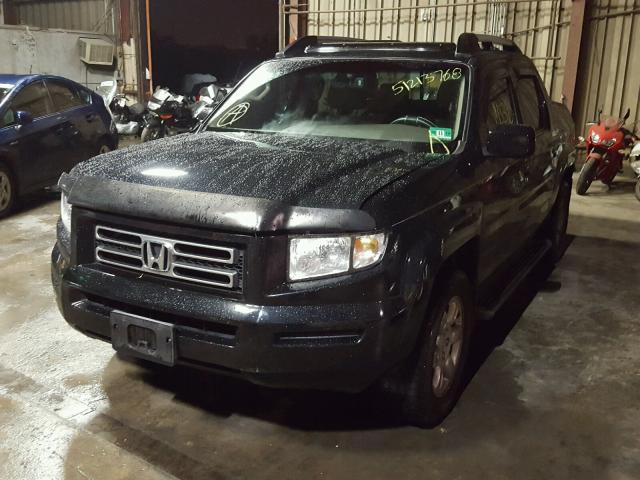 2HJYK16566H549028 - 2006 HONDA RIDGELINE BLACK photo 2