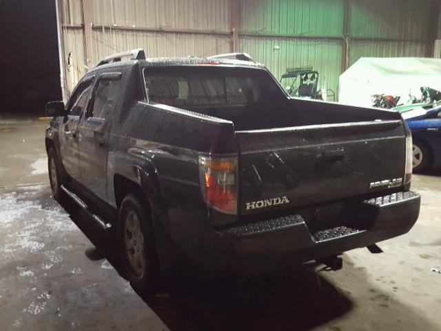 2HJYK16566H549028 - 2006 HONDA RIDGELINE BLACK photo 3