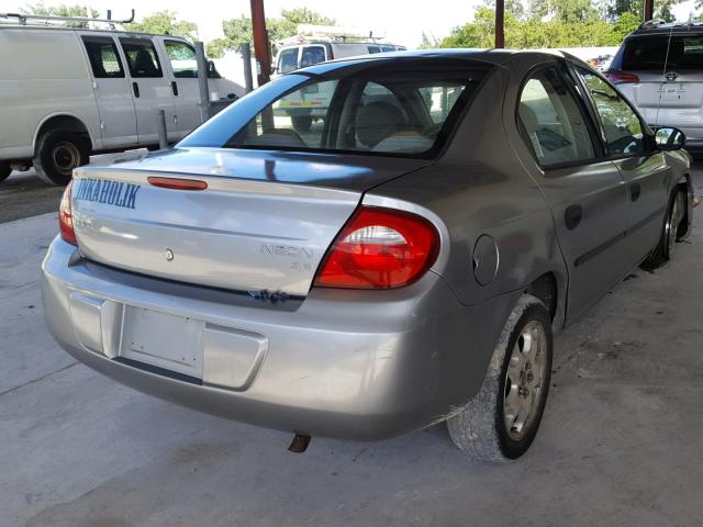 1B3ES26CX3D177134 - 2003 DODGE NEON SE SILVER photo 4