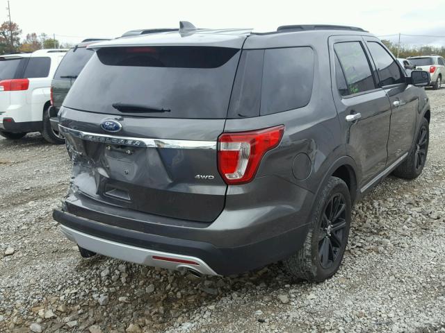 1FM5K8F80HGC69920 - 2017 FORD EXPLORER L GRAY photo 4