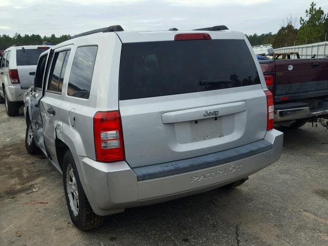 1J8FT28W58D707761 - 2008 JEEP PATRIOT SP SILVER photo 3