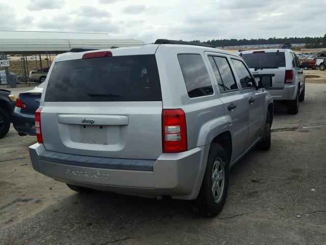 1J8FT28W58D707761 - 2008 JEEP PATRIOT SP SILVER photo 4