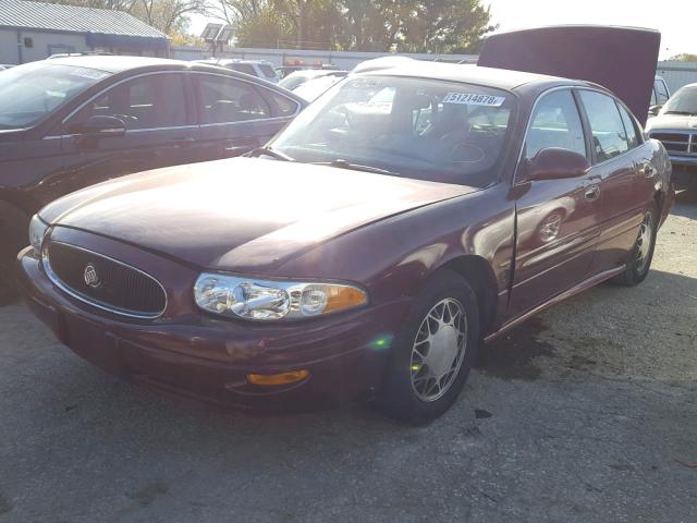 1G4HP54K124202103 - 2002 BUICK LESABRE CU BURGUNDY photo 2