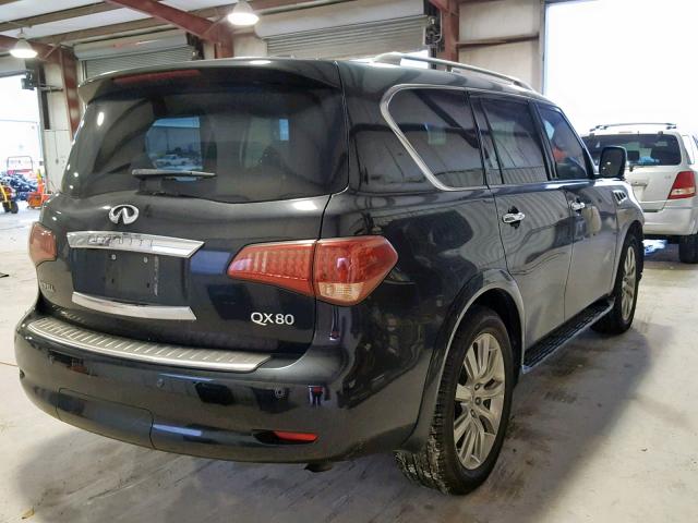 JN8AZ2NF6E9555075 - 2014 INFINITI QX80 BLACK photo 4