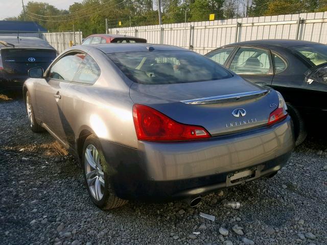 JN1CV6EL3AM152467 - 2010 INFINITI G37 GRAY photo 3