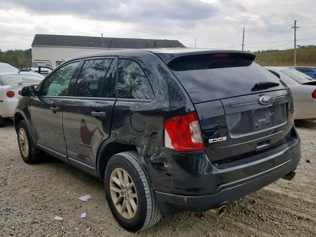 2FMDK3GC5DBE33925 - 2013 FORD EDGE SE BLACK photo 3