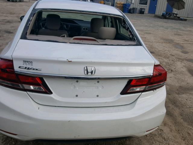 19XFB2F96FE007010 - 2015 HONDA CIVIC EXL WHITE photo 9