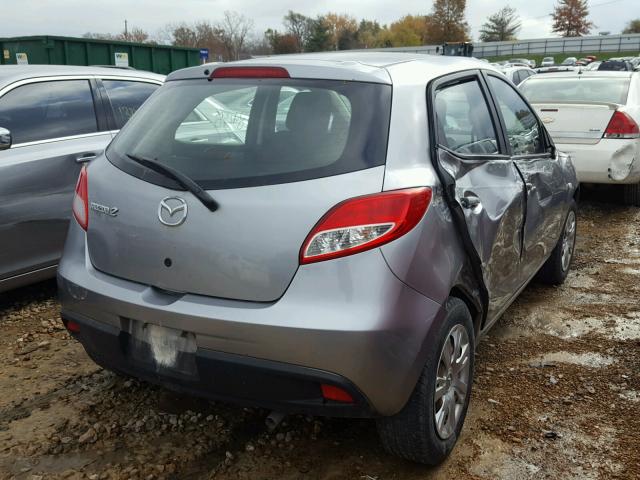 JM1DE1KY4C0151214 - 2012 MAZDA MAZDA2 GRAY photo 4