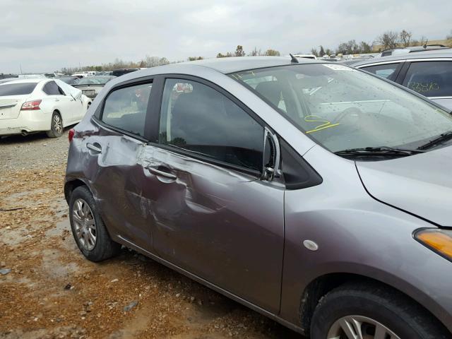 JM1DE1KY4C0151214 - 2012 MAZDA MAZDA2 GRAY photo 9