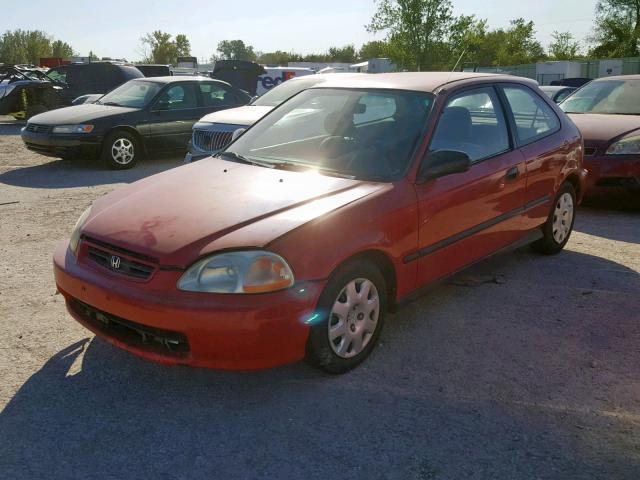 2HGEJ6346WH111579 - 1998 HONDA CIVIC DX RED photo 2