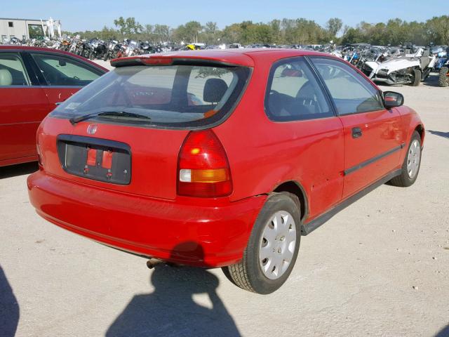 2HGEJ6346WH111579 - 1998 HONDA CIVIC DX RED photo 4