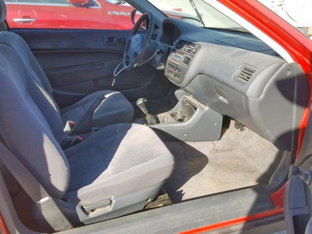 2HGEJ6346WH111579 - 1998 HONDA CIVIC DX RED photo 5