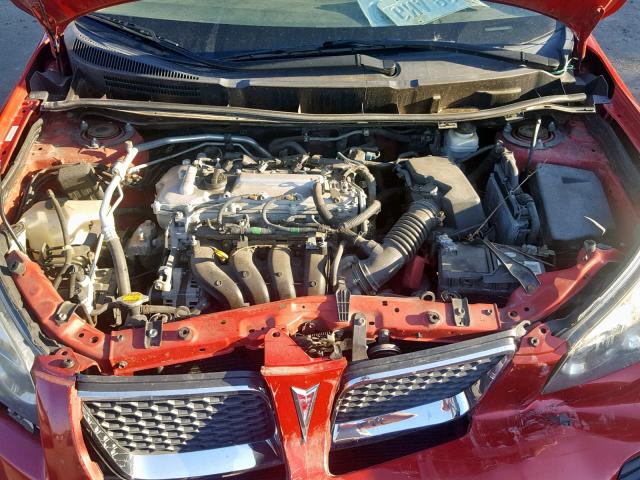 5Y2SP67819Z461221 - 2009 PONTIAC VIBE RED photo 7