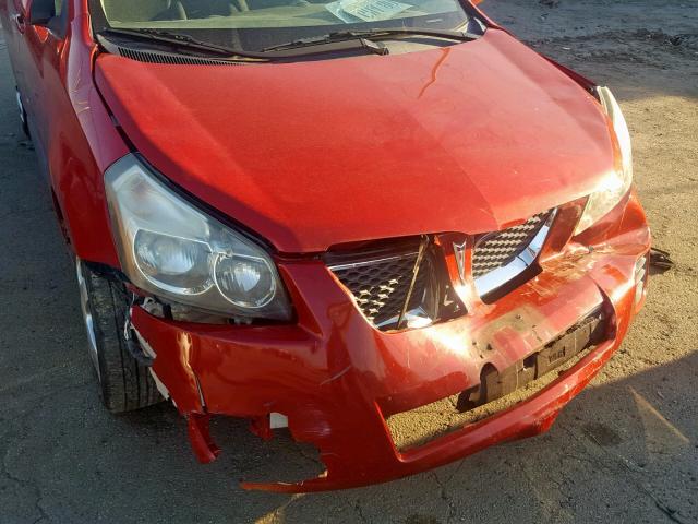 5Y2SP67819Z461221 - 2009 PONTIAC VIBE RED photo 9