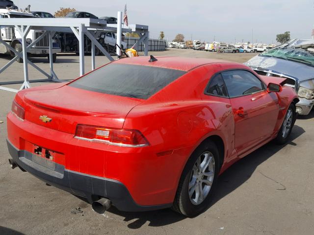 2G1FE1E31E9221861 - 2014 CHEVROLET CAMARO LS RED photo 4