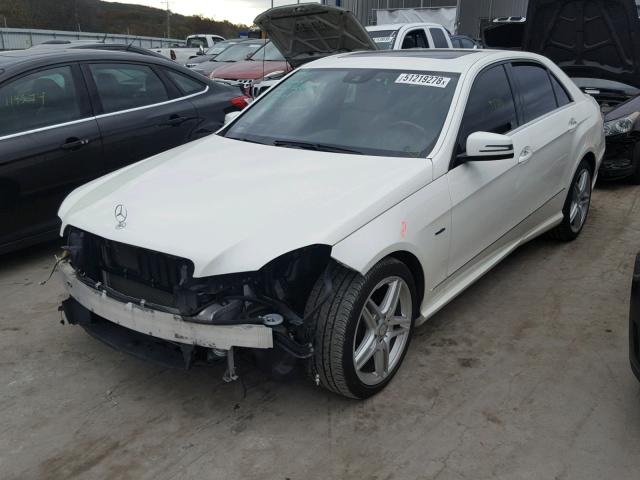 WDDHF5KB4CA543580 - 2012 MERCEDES-BENZ E 350 WHITE photo 2