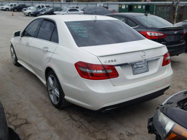 WDDHF5KB4CA543580 - 2012 MERCEDES-BENZ E 350 WHITE photo 3