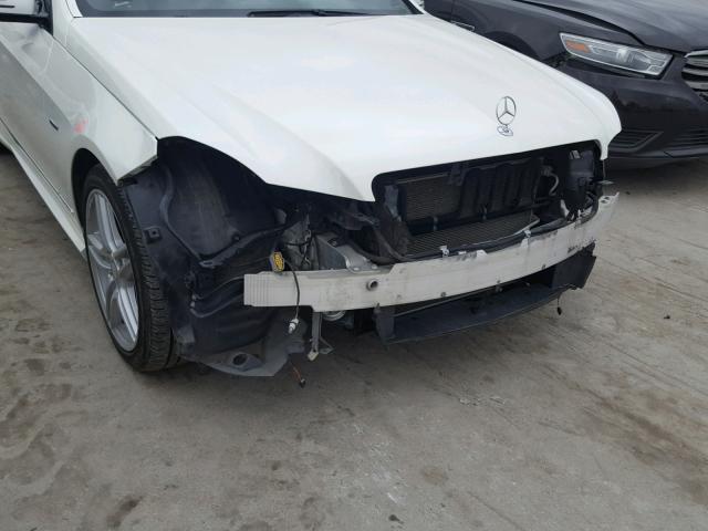 WDDHF5KB4CA543580 - 2012 MERCEDES-BENZ E 350 WHITE photo 9