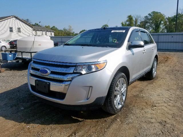 2FMDK4JCXDBB77537 - 2013 FORD EDGE SEL SILVER photo 2