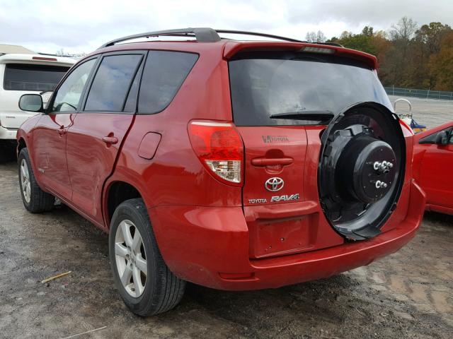 JTMZK31V176003476 - 2007 TOYOTA RAV4 LIMIT RED photo 3