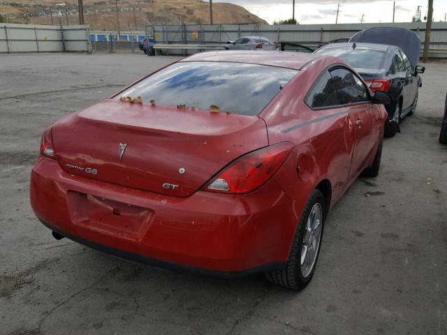 1G2ZH18N074107935 - 2007 PONTIAC G6 GT RED photo 4