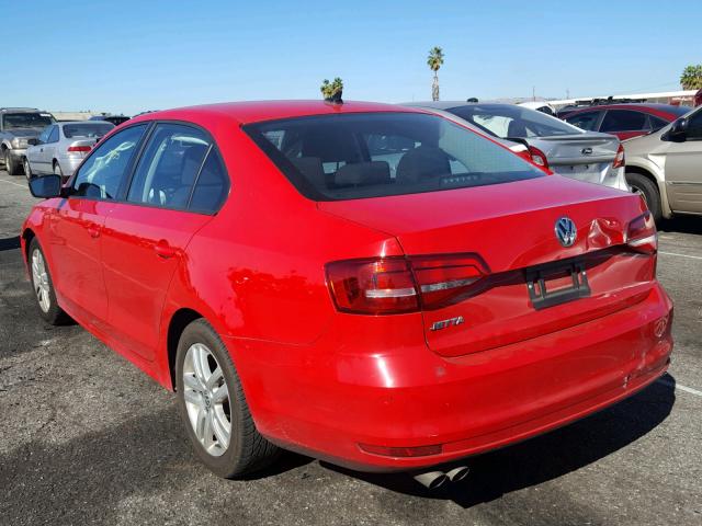 3VW2K7AJ5FM352884 - 2015 VOLKSWAGEN JETTA BASE RED photo 3