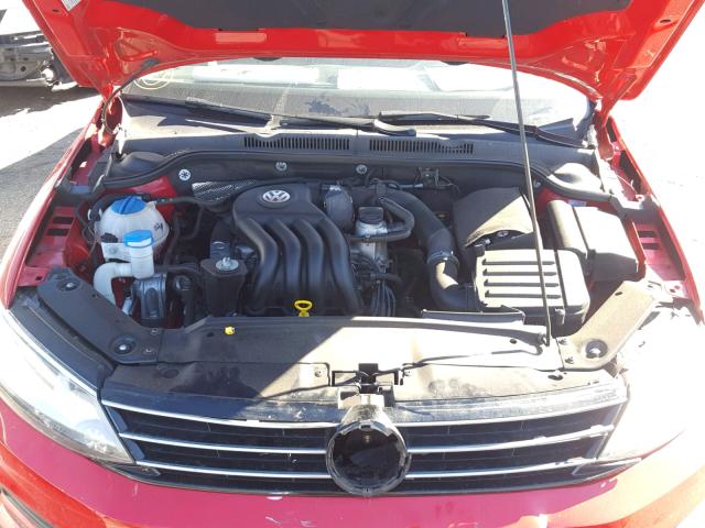 3VW2K7AJ5FM352884 - 2015 VOLKSWAGEN JETTA BASE RED photo 7