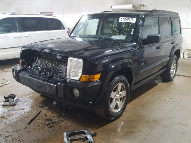 1J8HG48K18C125426 - 2008 JEEP COMMANDER BLACK photo 2