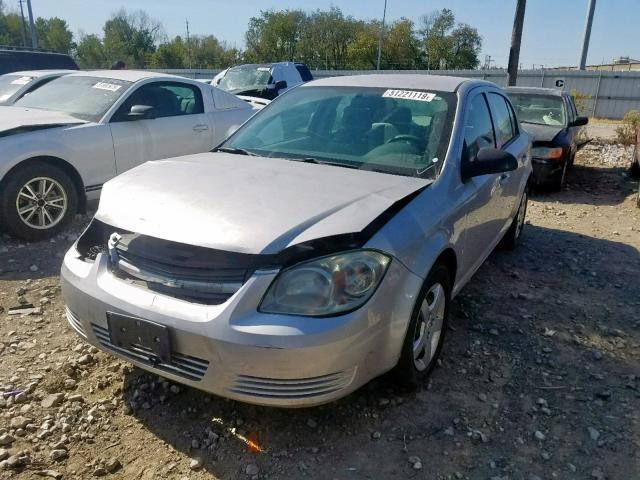 1G1AK58F387182535 - 2008 CHEVROLET COBALT LS SILVER photo 2